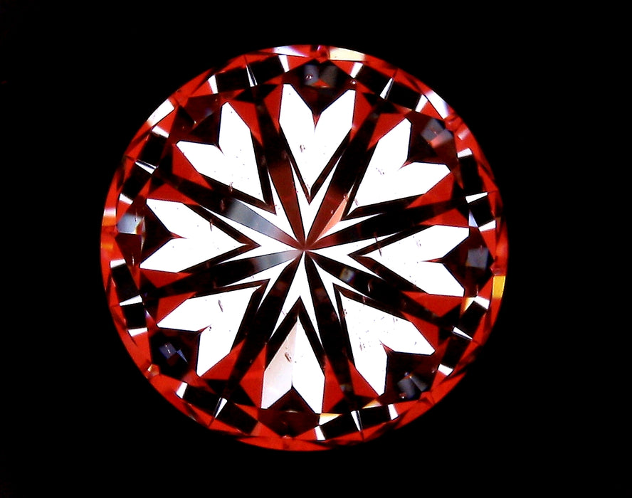 2.06ct Round H VS2 Natural Diamond hearts image