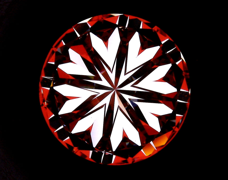3.01ct Round H VS2 Natural Diamond hearts image