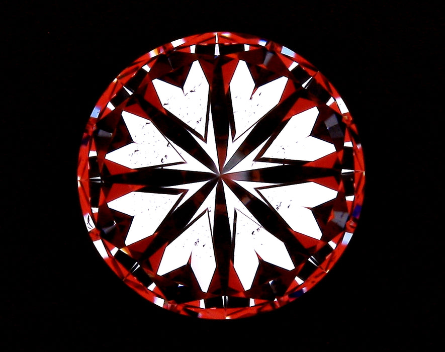 2.01ct Round E VS2 Natural Diamond hearts image