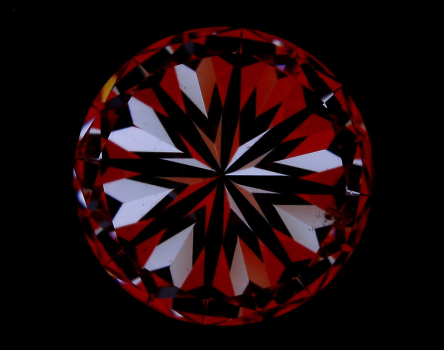 1.00ct Round D SI1 Natural Diamond hearts image