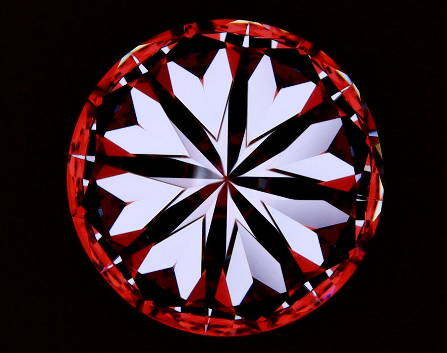 2.45ct Round E FL Natural Diamond hearts image
