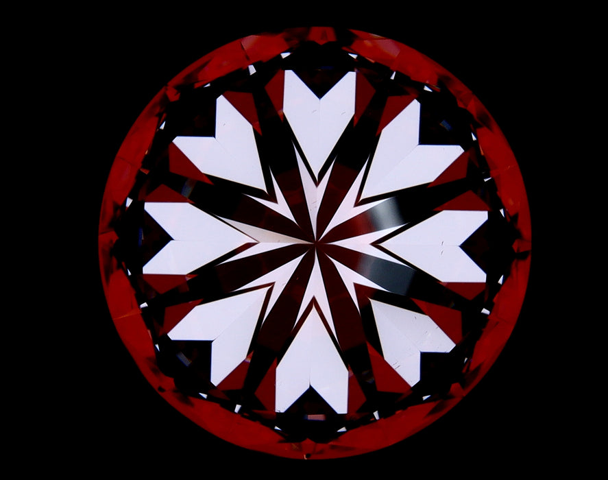 7.10ct Round E VS2 Natural Diamond hearts image