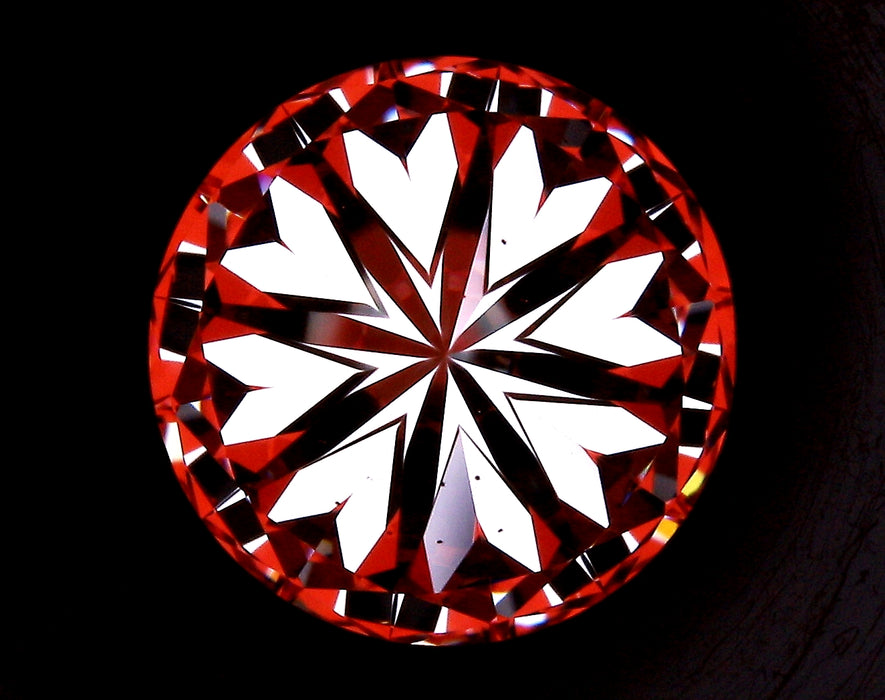 2.72ct Round F VS2 Natural Diamond hearts image