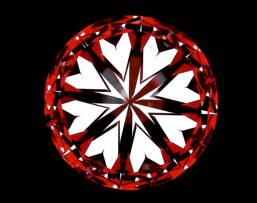 3.41ct Round I VS2 Natural Diamond hearts image