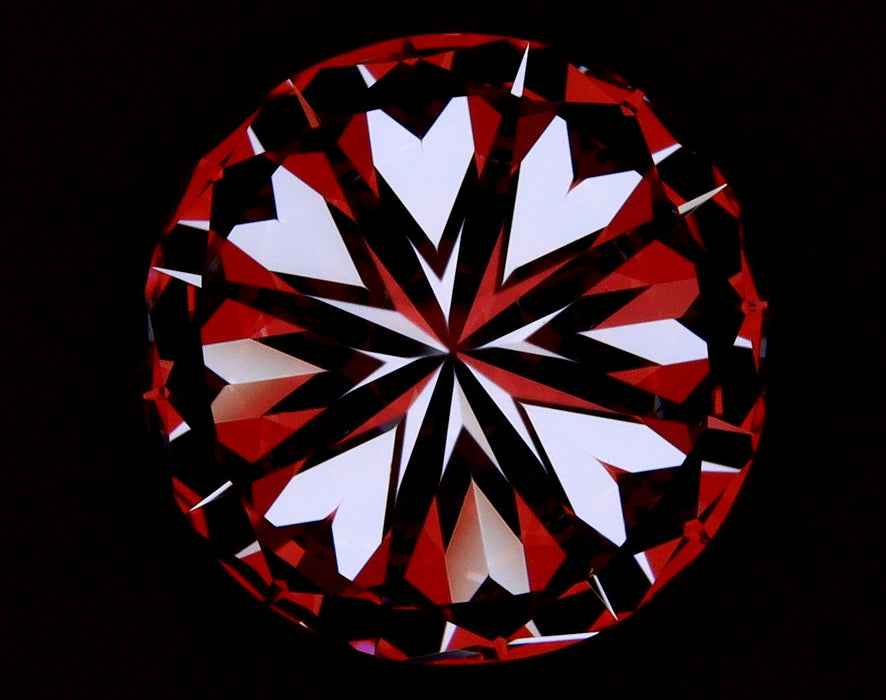 2.01ct Round H VS1 Natural Diamond hearts image
