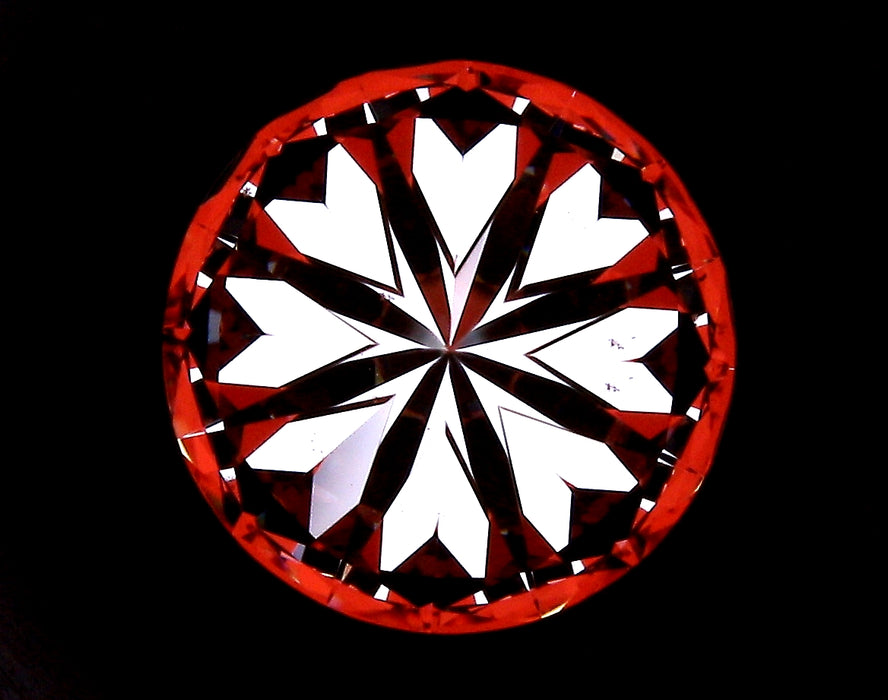 2.01ct Round H VS2 Natural Diamond hearts image