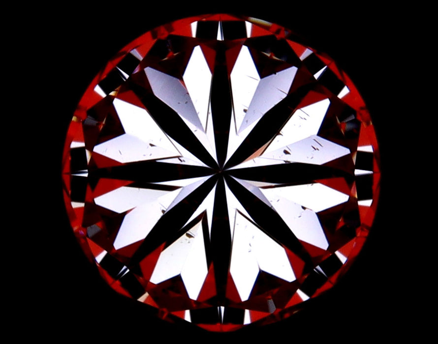 1.01ct Round E VS2 Natural Diamond hearts image