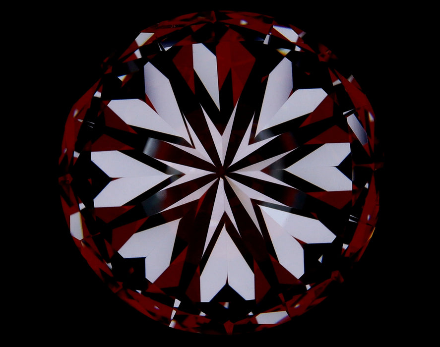 10.01ct Round F VS2 Natural Diamond hearts image