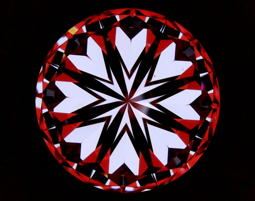 2.11ct Round E VS1 Natural Diamond hearts image