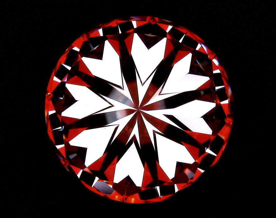 3.70ct Round I VS1 Natural Diamond hearts image