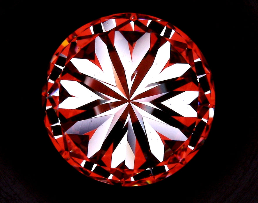 4.01ct Round F VS2 Natural Diamond hearts image