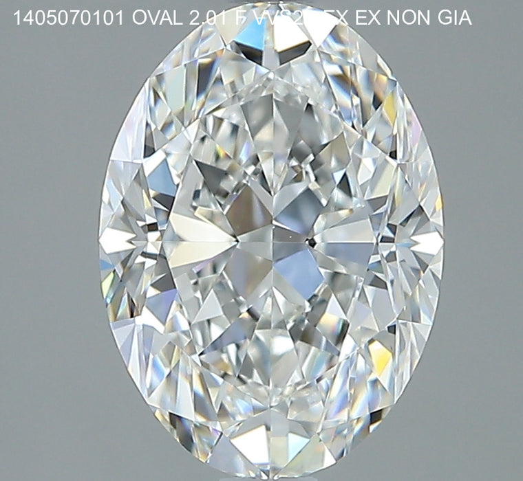 2.01F VVS2 Oval Brilliant Virtual Natural Diamond