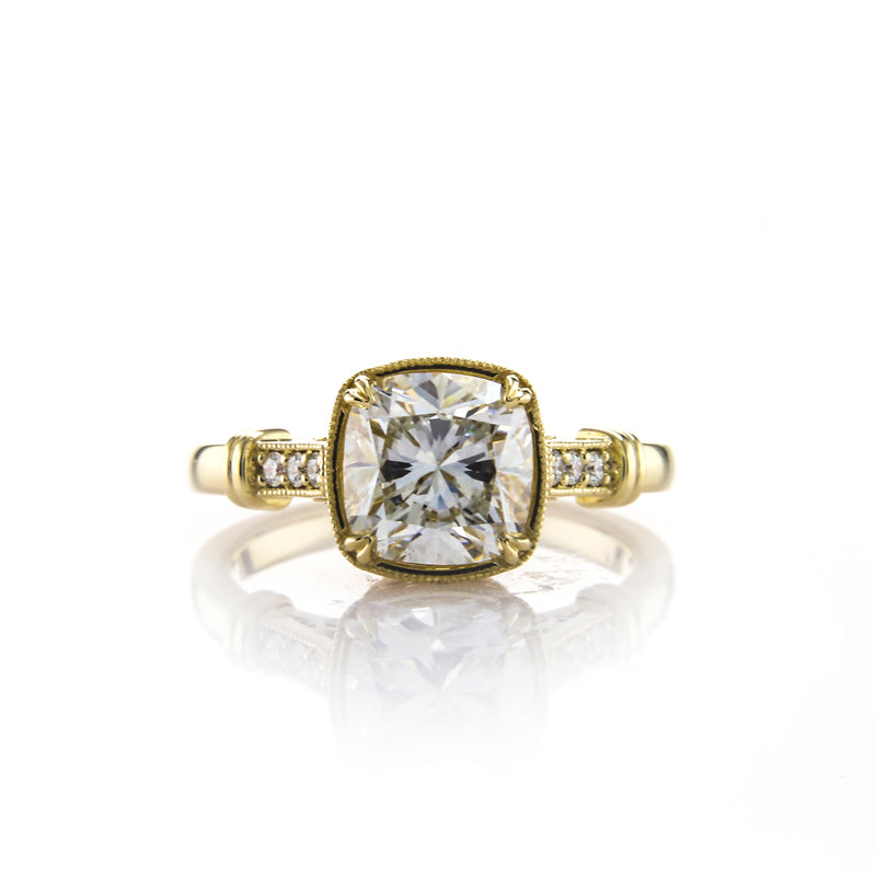 Custom Antique Style Engagement Ring