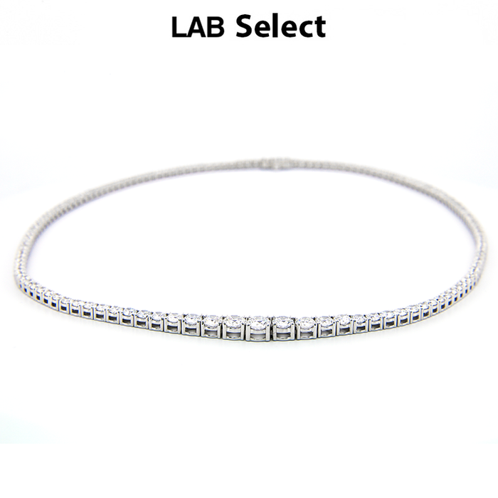 18 Inch Lab Grown Diamond Graduated Tennis Necklace