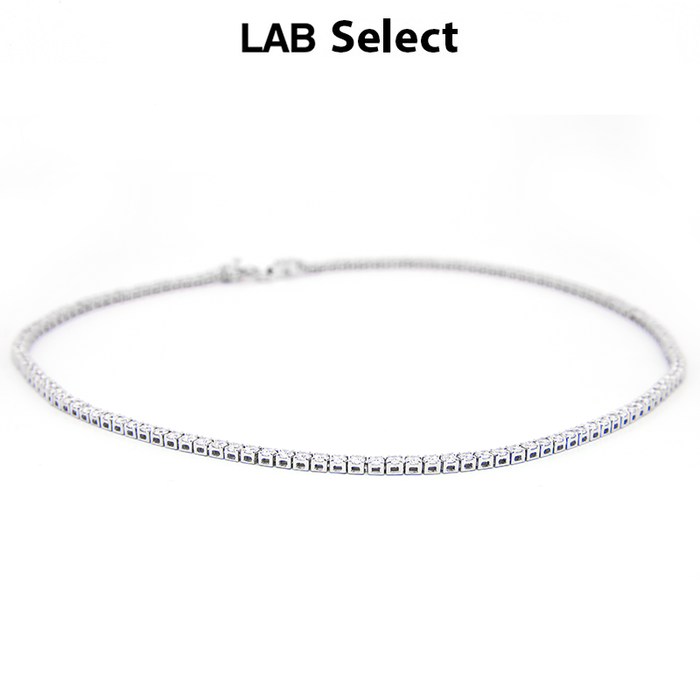 18 Inch Lab Grown Diamond Straight Line Tennis Necklace