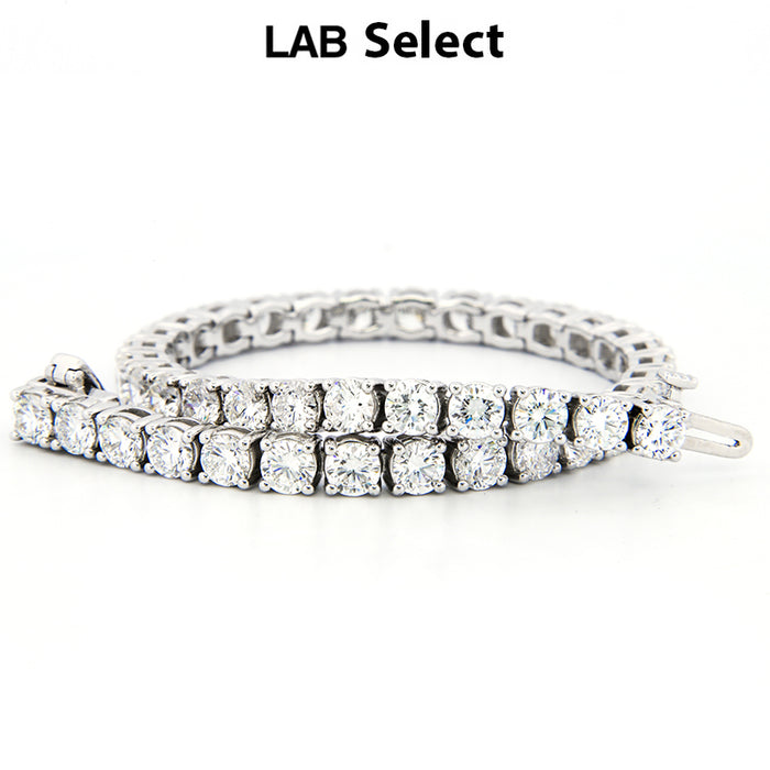 3.00 - 20.00ct Lab Grown Diamond Four Prong Bracelets