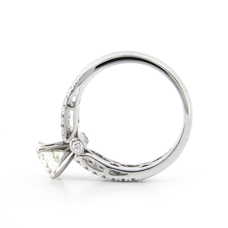 Custom Three Row Half Eternity Pave Ring