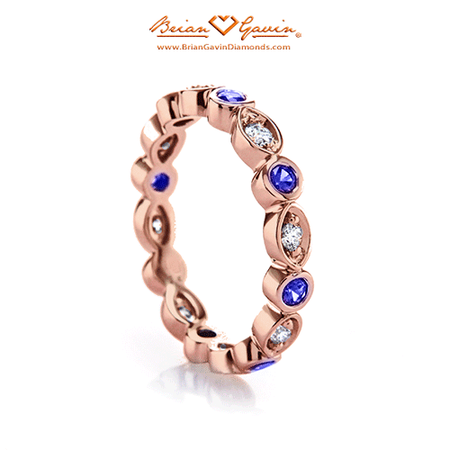 Marquise and Round Band - Size: 5.25 - 18k Rose Gold