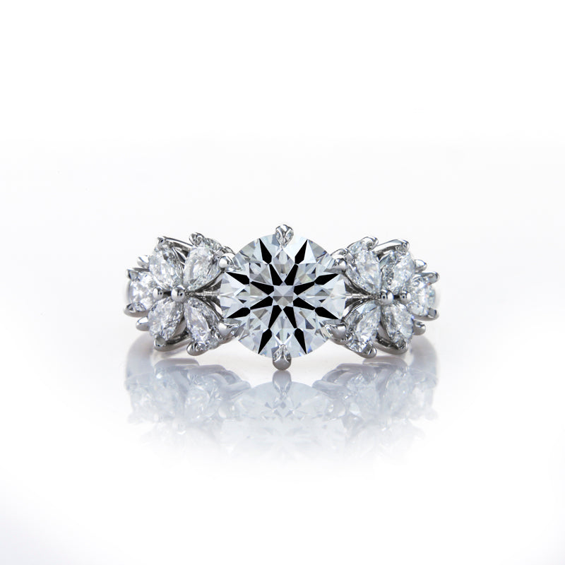 Custom Round and Pear Shaped Ring