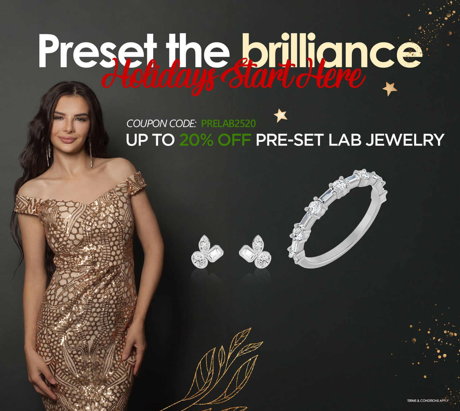20% Off Pre-Set Lab Diamond Jewelry