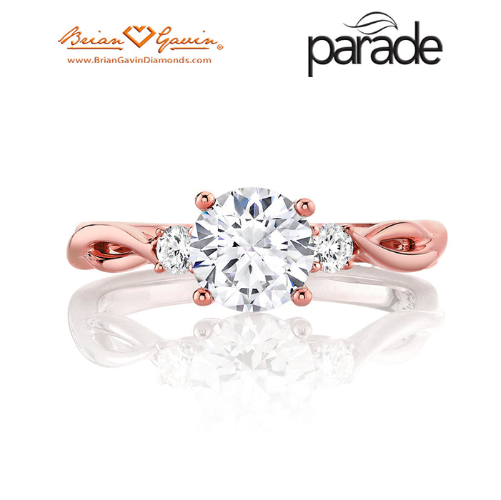 14K Rose Gold, 18K White Rose