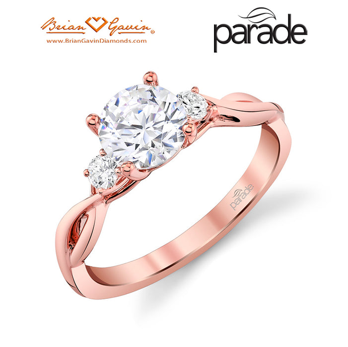 14K Rose Gold, 18K White Rose