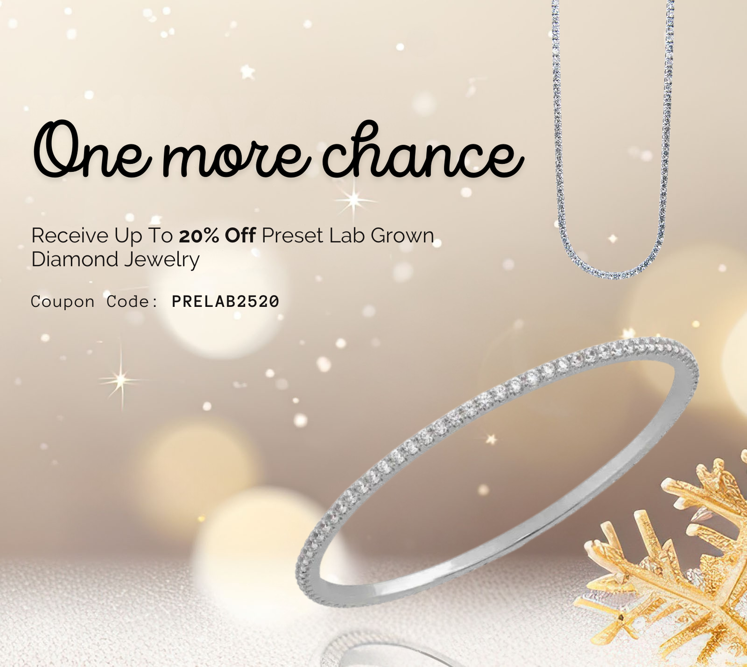 20% Off Pre-Set Lab Diamond Jewelry