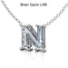 14K White Gold, N