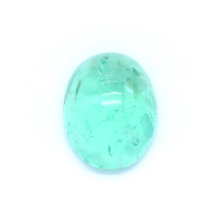 2.84 VI2 Oval Bluish green Emerald
