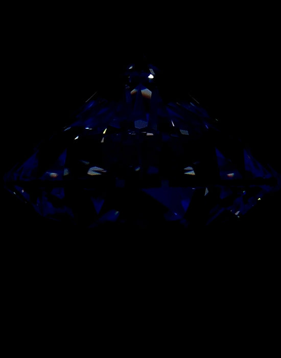 2.45ct Round E FL Natural Diamond fluorescence image