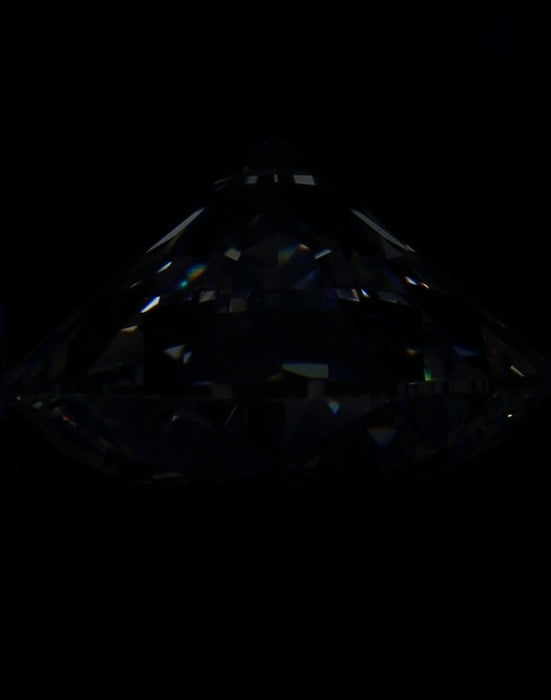 3.01ct Round E VS1 Natural Diamond fluorescence image