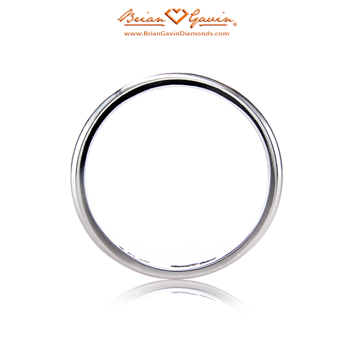Classic Half Round 2mm Matching Band - Size: 5.5 - 14k White Gold