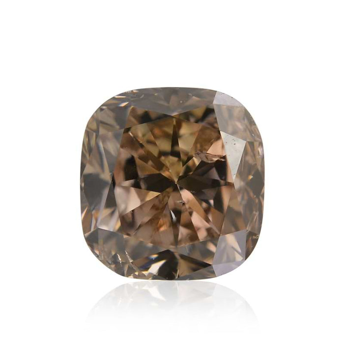 1.02 Champagne SI2 Fancy Color Cushion Diamond