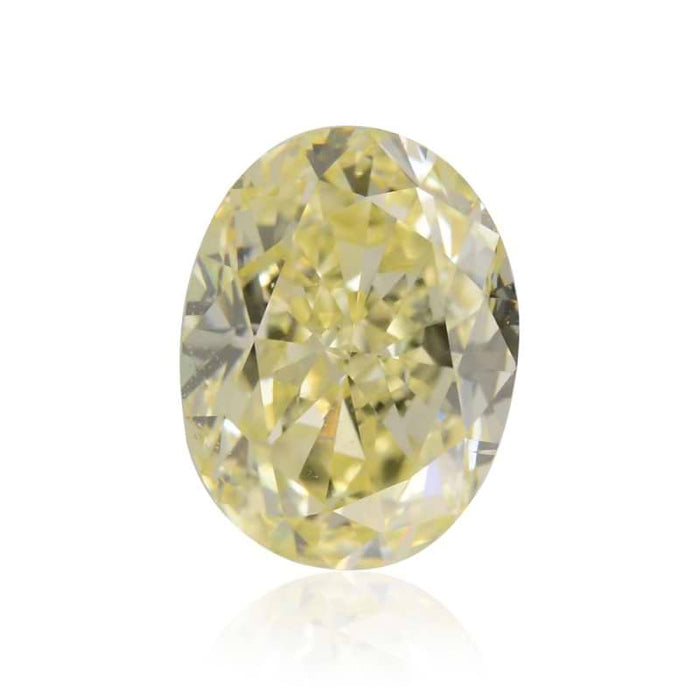 0.74 Yellow SI1 Fancy Color Oval Diamond