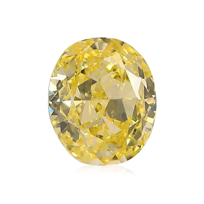 0.91 Yellow VS2 Fancy Color Oval Diamond