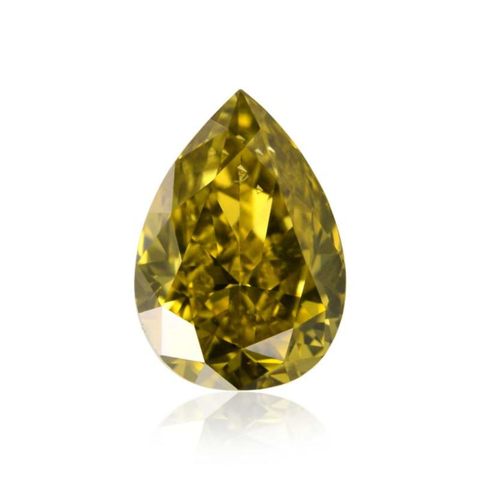 0.28 Yellow SI1 Fancy Color Pear Diamond
