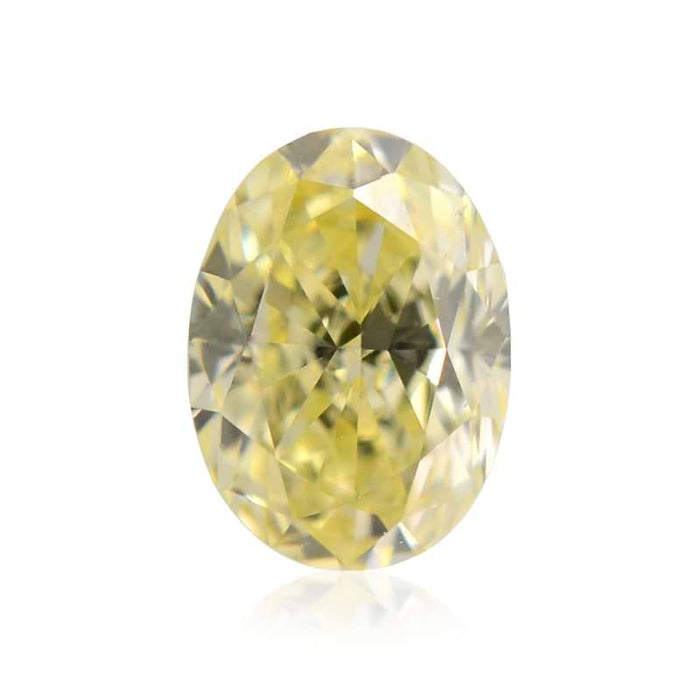 0.34 Yellow VVS2 Fancy Color Oval Diamond