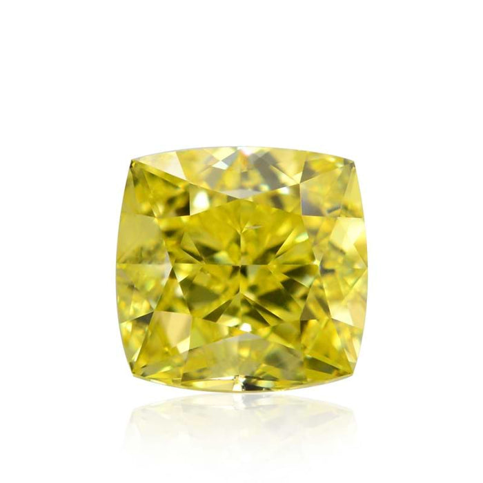 0.50 Yellow VS2 Fancy Color Cushion Diamond