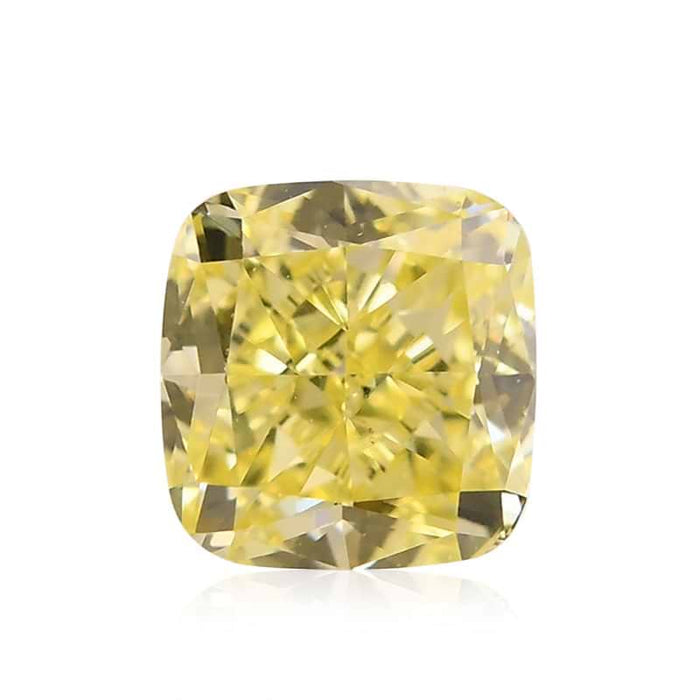 0.44 Yellow VS2 Fancy Color Cushion Diamond