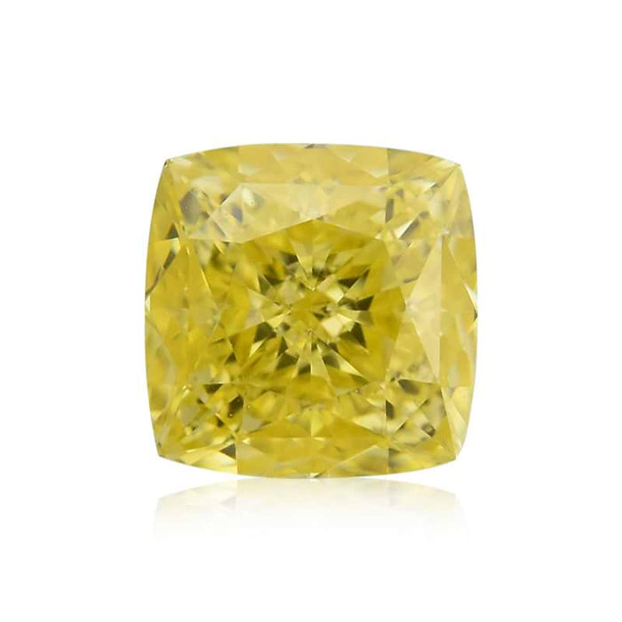 0.33 Yellow VVS2 Fancy Color Cushion Diamond