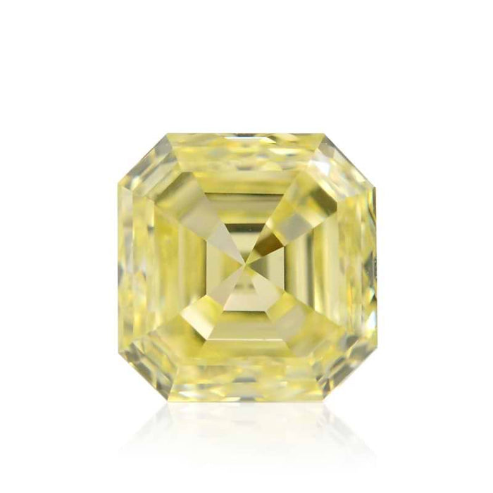 0.46 Yellow VVS2 Fancy Color Asscher Diamond