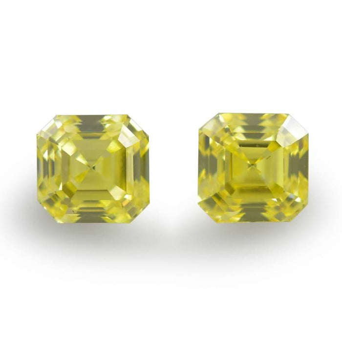 0.42 Yellow SI1 Fancy Color Asscher Diamond