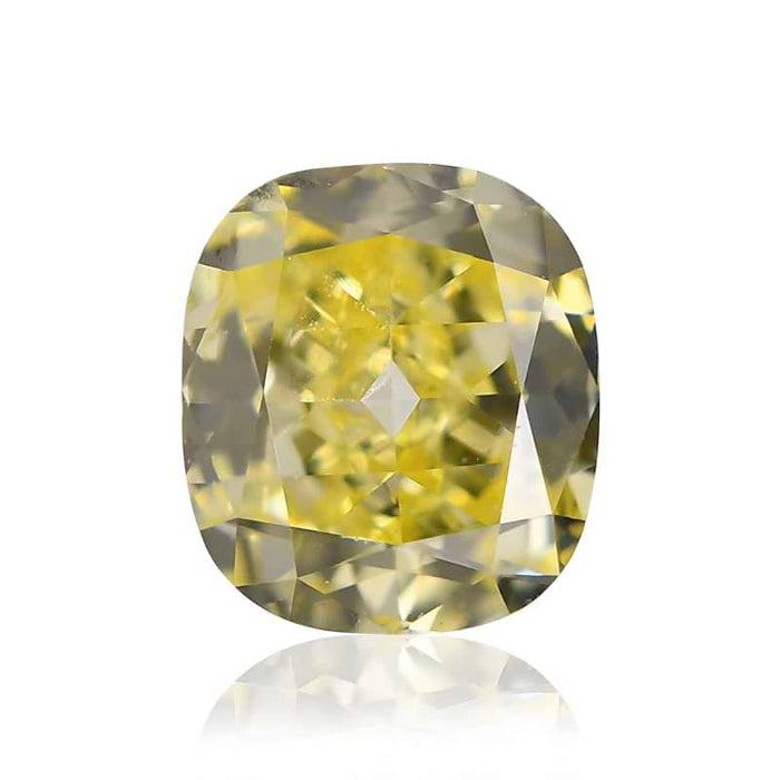 0.31 Yellow VVS1 Fancy Color Cushion Diamond