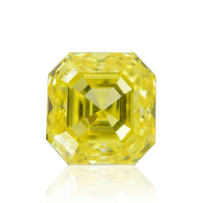 0.41 Yellow VS1 Fancy Color Asscher Diamond