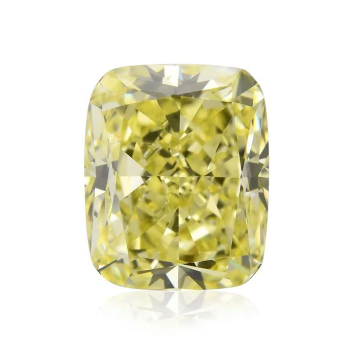0.91 Yellow VS1 Fancy Color Cushion Diamond