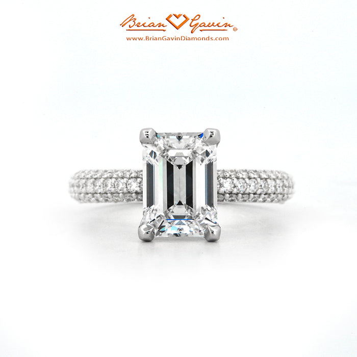 3 Row Domed Pave Solitaire