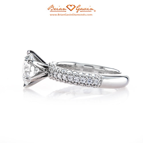 3 Row Domed Pave Solitaire