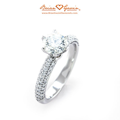 3 Row Domed Pave Solitaire