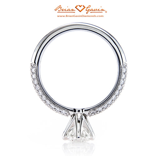 3 Row Domed Pave Solitaire