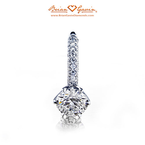 3 Row Domed Pave Solitaire